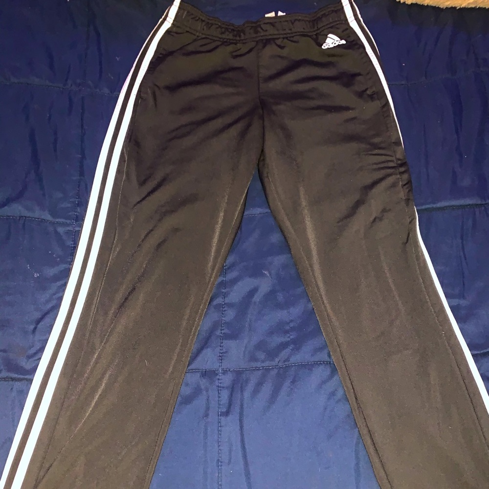 Adidas wide bottom black pants